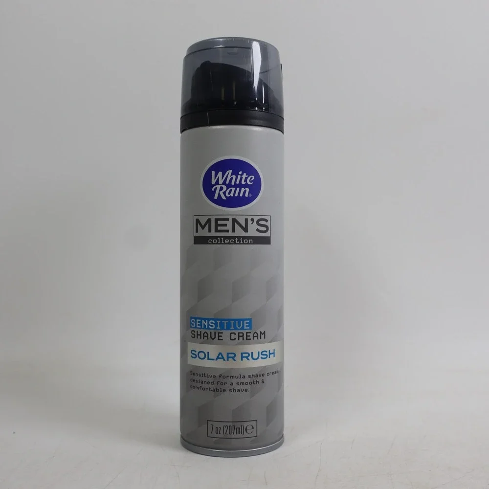 3 PACK Men's Collection Solar Rush Sensitive Shaving Cream-White Rain 7oz Each